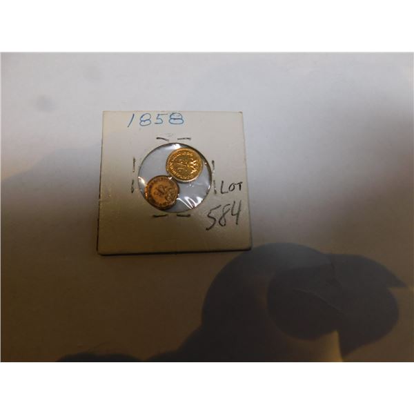 2 US HALF DOLLAR REPLICA GOLD COINS