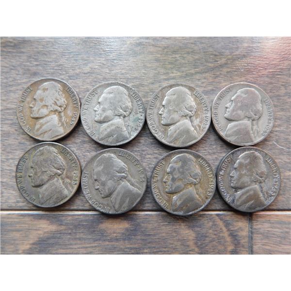 10-SILVER US WAR NICKELS