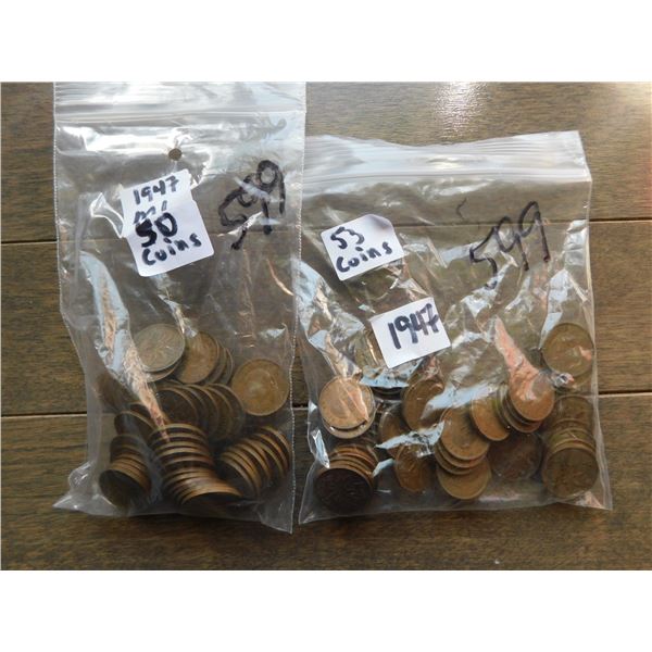 1947 AND 1947ML ONE CENTS