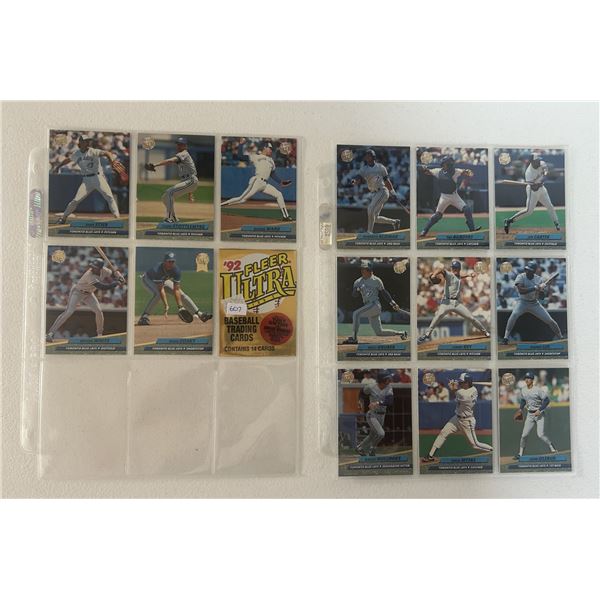 1992 Fleer Ultra Toronto Blue Jays Baseball Cards