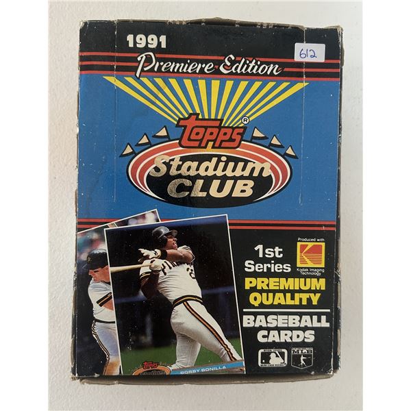 1991 Topps Stadium Club Baseball (36 Sealed Unopened Packs)