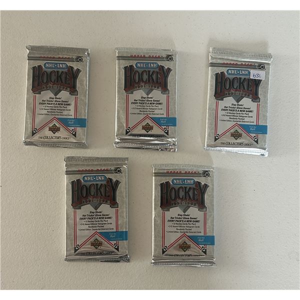 1991-92 Upper Deck Hockey Packs (5 New Packs)