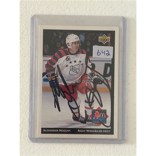 Alexander Mogilny - Autographed Hockey Card