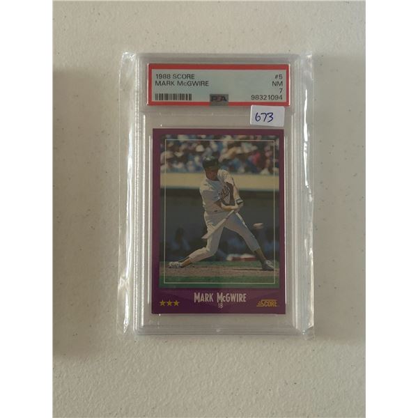 1988 Mark McGwire Baseball Card - Graded Near Mint