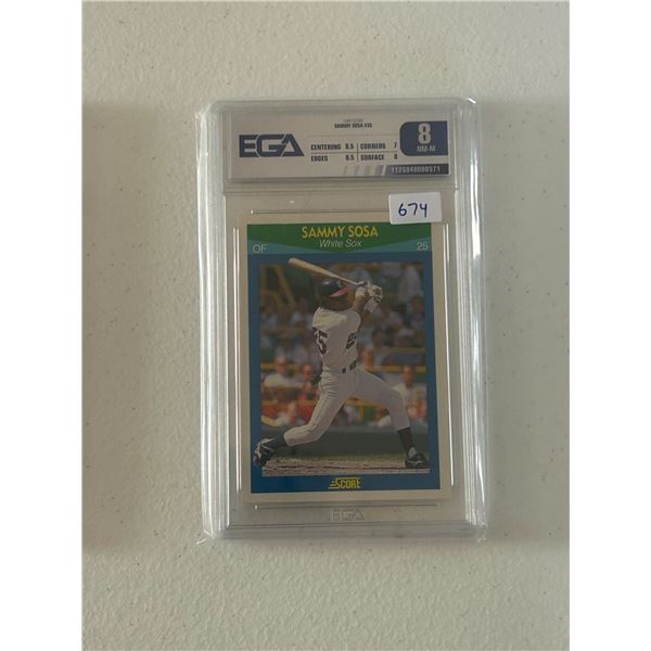 Sammy Sosa Baseball Card - Graded Near Mint / Mint