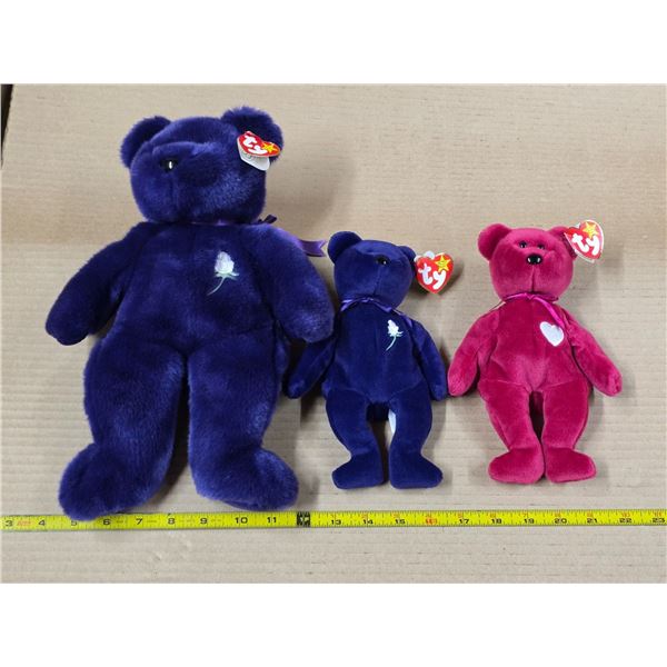 3 beanie babies