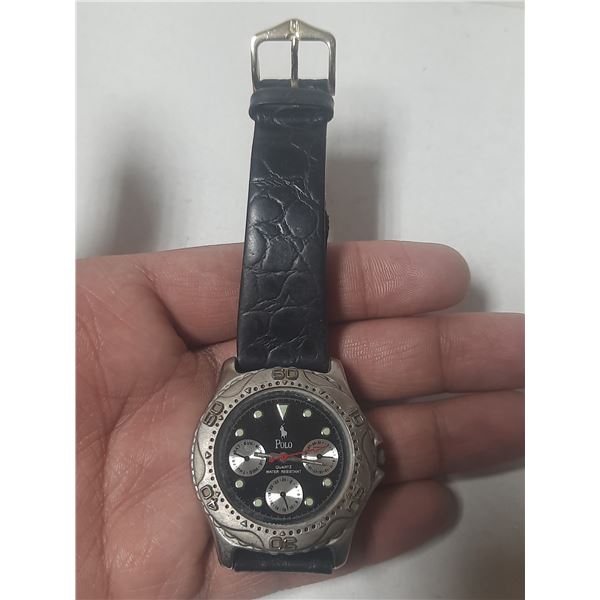 VINTAGE POLO QTZ WATCH, NEW BATT, RUNS