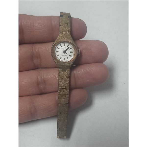 VINTAGE LADIES JULES JORGENSON  WATCH, MAN WIND, RUNS