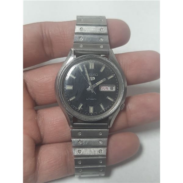 VINTAGE SEIKO 6309-8230 AUTO, DAY/DATE @ 3, RUNS