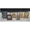 Image 1 : 6 QTZ DESK AND CARRIAGE CLOCKS, COUPLE WORKING, REST PARTS/REPAIR