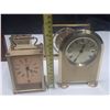 Image 4 : 6 QTZ DESK AND CARRIAGE CLOCKS, COUPLE WORKING, REST PARTS/REPAIR