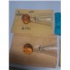 Image 3 : 4- VINTAGE BUBBLE BASE SHOT GLASSES