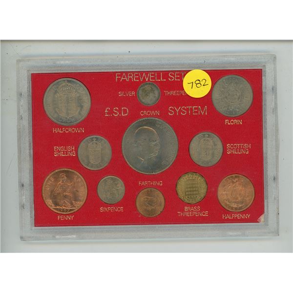 Premium sealed BU British Farewell set - includes rarer silver Three Pence