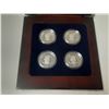 Image 3 : Full Moon Bi-annual Sterling Silver coin set- Original box, wooden display case, COA's