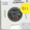 Image 1 : 2000- Canada Day - Colourised 25 cents coin