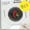 Image 1 : 2006P- Ottawa Senators - Colourised 25 cents coin