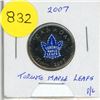 Image 1 : 2007L- Toronto Maple Leafs - Colourised 25 cents coin