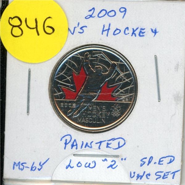 2009- Men's ice hockey, incused "2", Painted