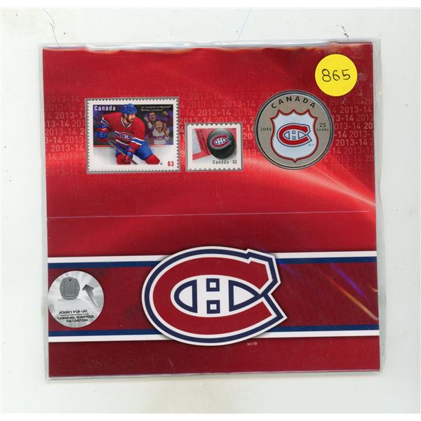 2014- Montreal Canadiens stamp and coin set