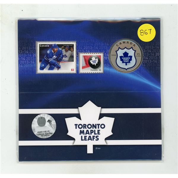 2014- Toronto Maple Leafs stamp and coin set