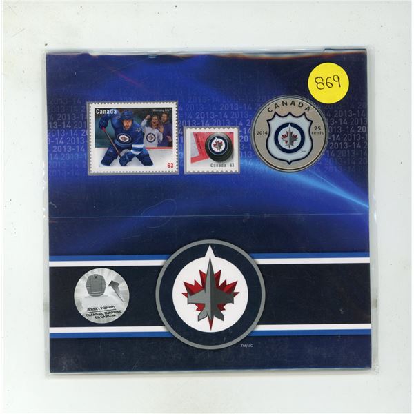 2014- Winnipeg Jets stamp and coin set