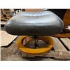 Image 2 : Cushion Brown/Greyish Wood Base Swivel Chair w/ Foot rest Stool (Chair 43x26x31")