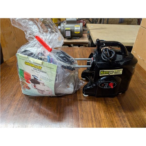 Kempo Green Power Juicer Extractor w/ Parts and Instructions (not tested)
