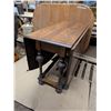 Image 6 : Vintage Wood Table w/ Pull Out Legs for Fold out Table Top (One End Is Damaged, But Still Holds) (20