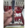 Image 11 : Roger’s silver-plated full set cutlery in a wooden case.