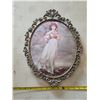 Image 1 : Pinky metal convex picture frame- 12"H