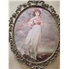 Image 2 : Pinky metal convex picture frame- 12"H