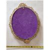 Image 3 : Pinky metal convex picture frame- 12"H