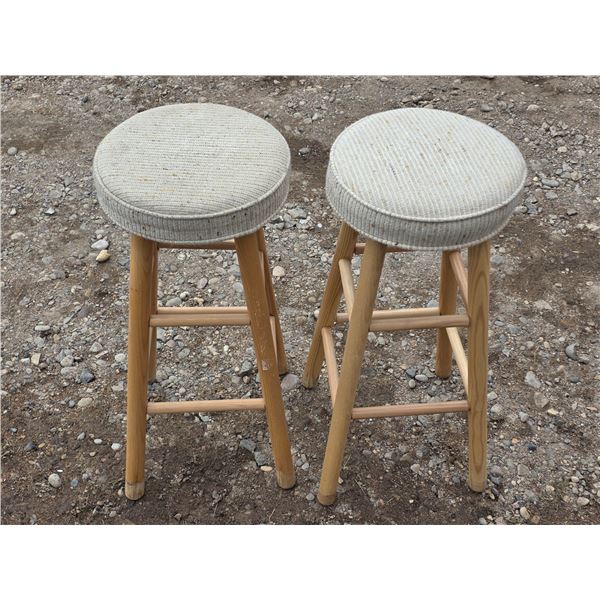 2 wooden stools- 30"H