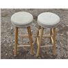 Image 1 : 2 wooden stools- 30"H