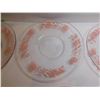 Image 3 : 6-PINK FLORAL ANCHOR HOCKING DESSERT PLATES