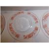 Image 4 : 6-PINK FLORAL ANCHOR HOCKING DESSERT PLATES
