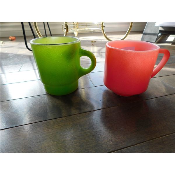 SCARCE FIRE KING AND FEDERAL GLASS MUGS
