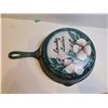 Image 1 : COUNTRY GARDEN HAND PAINTED CAST IRON FRYING PAN
