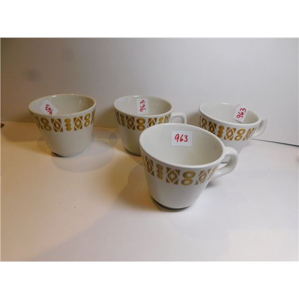 4-ARMORLITE VINTAGE RESTAURANT WARE CUPS 1976