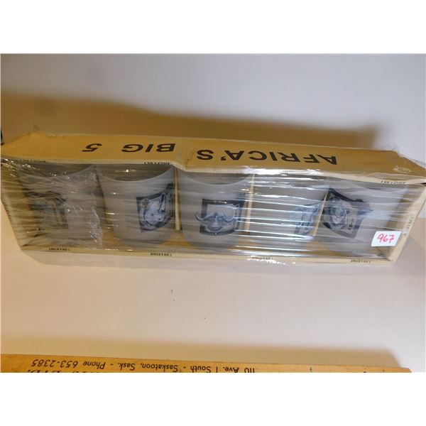 SET OF AFRICA’S BIG 5 WHISKEY CUPS