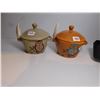 Image 1 : 2-STOKES OWL THEMED SOUP BOWLS WITH LIDS AND SPOONS