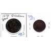 Image 1 : 1879 SPAIN 10 CENTIMES, AND 1856D FRENCH COIN