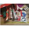 Image 3 : Collection of Christmas decorations and wrapping supplies, including a large, star-shaped tinsel lig