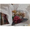 Image 4 : Collection of Christmas decorations and wrapping supplies, including a large, star-shaped tinsel lig