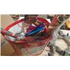 Image 8 : Collection of Christmas decorations and wrapping supplies, including a large, star-shaped tinsel lig