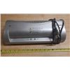 Image 3 : Collection of household items, including a large black cooking pot with a lid, a silver laminator, a