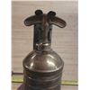 Image 5 : Antique brass fire extinguisher manufactured by the Pyrene Company.
