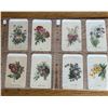 Image 1 : 8 Antique Tobacco Silks Featuring Flower Design.