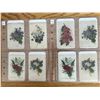 Image 1 : 8 Antique Tobacco Silks Featuring Flower Design.