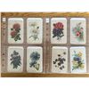 Image 1 : 8 Antique Tobacco Silks Featuring Flower Design.
